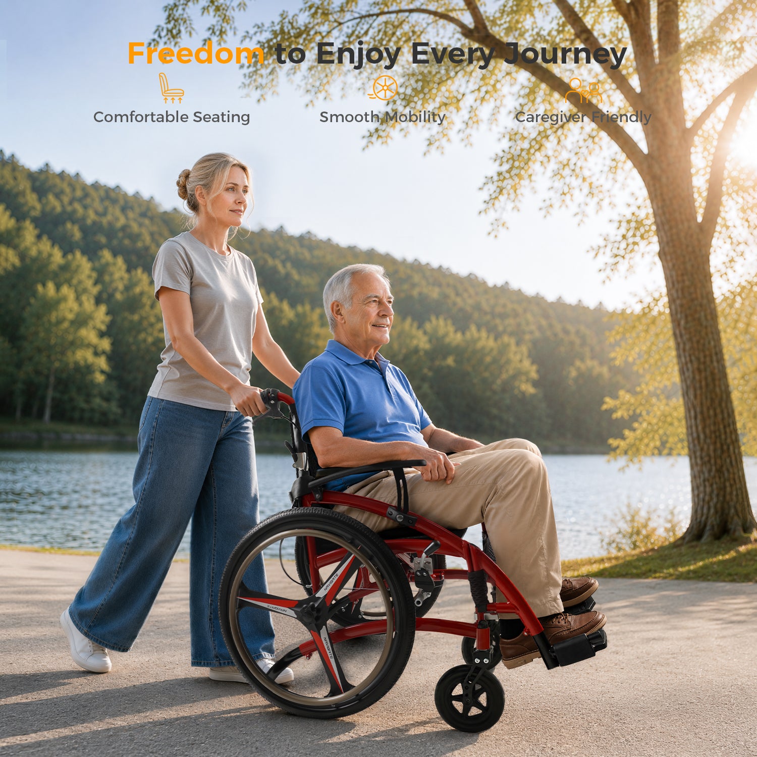 Lightweight Wheelchair for Adults
