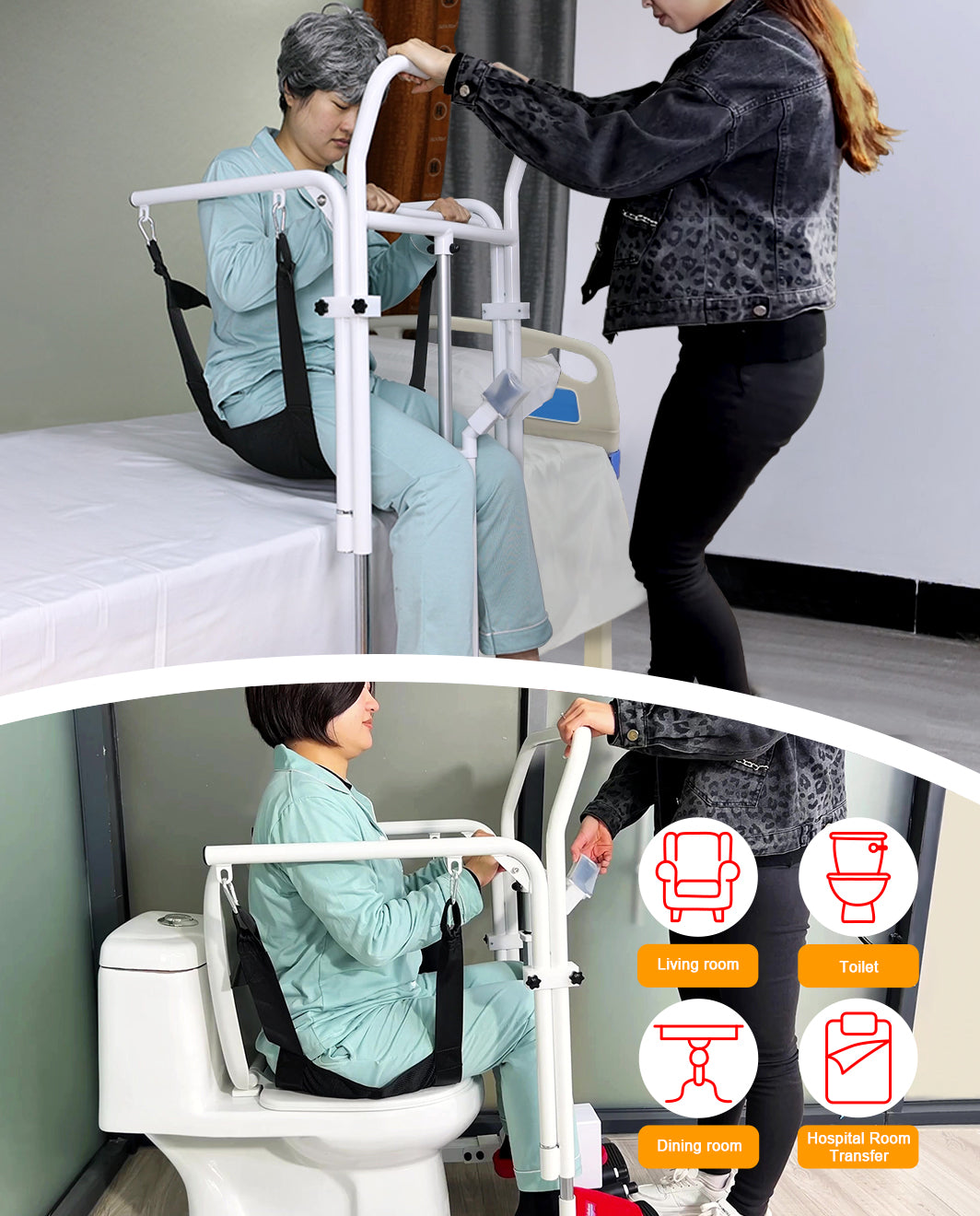 Electric Patient Lift, Portable Transfer Chair, Rechargeable