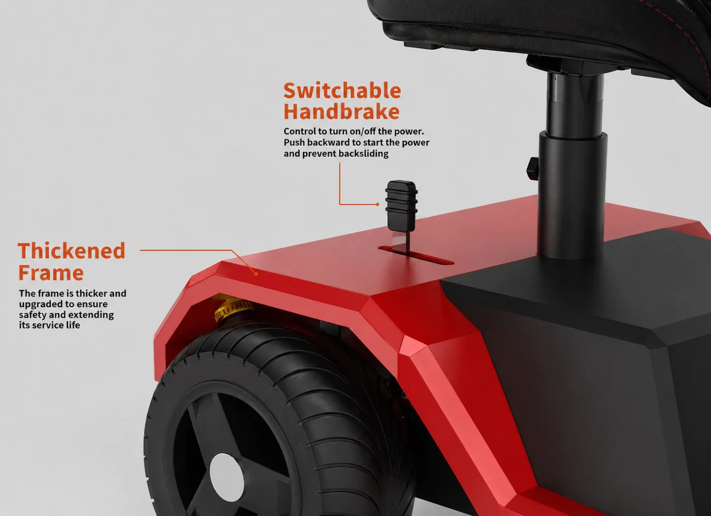 4 Wheel Mobility Scooter - Electric Powered with Seat for Seniors