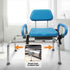 Carousel Sliding Shower Chair Transfer Bench with Swivel Seat