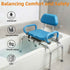 Carousel Sliding Shower Chair Transfer Bench with Swivel Seat