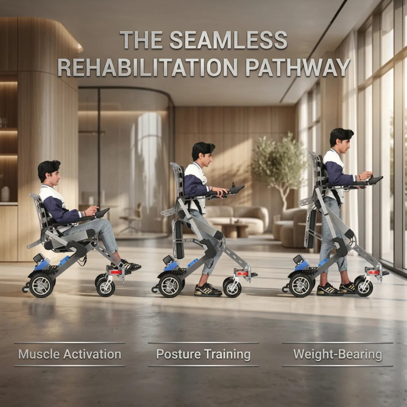 Standing Electric Wheelchair & Power Stand Up Walker