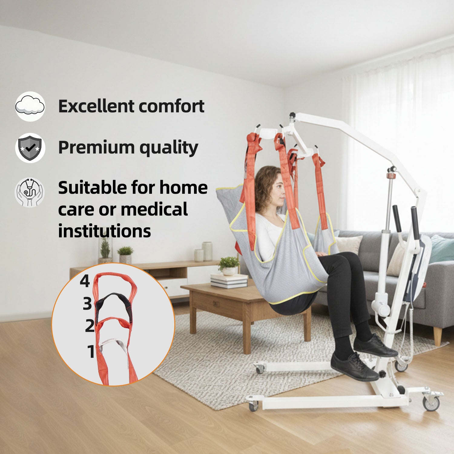 Full Body Commode Sling for Patient Lifts
