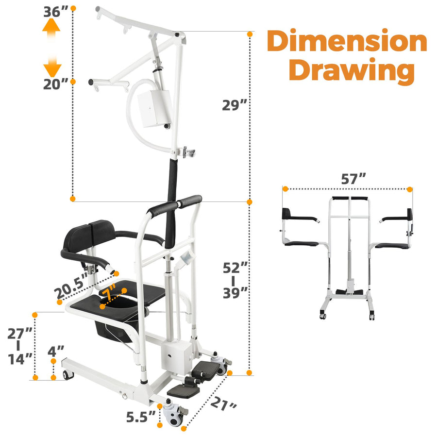 Achairgo patient lift chair base and control unit
