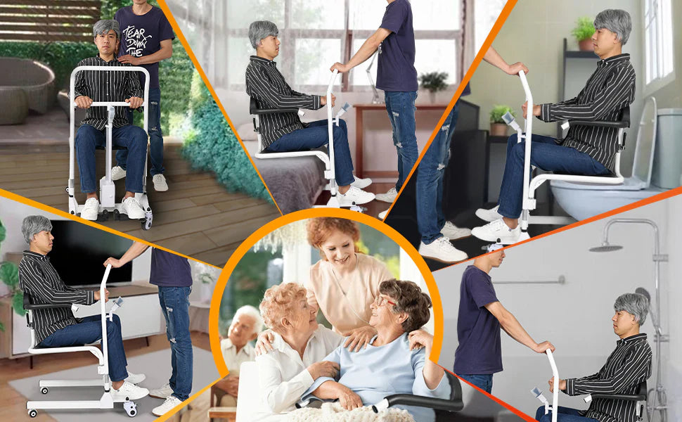 Patient Transfer Lifter - Electric Assist Patient Transport Unit for Home Use and Facilities - Powered Battery, 330 Pound Weight Capacity
