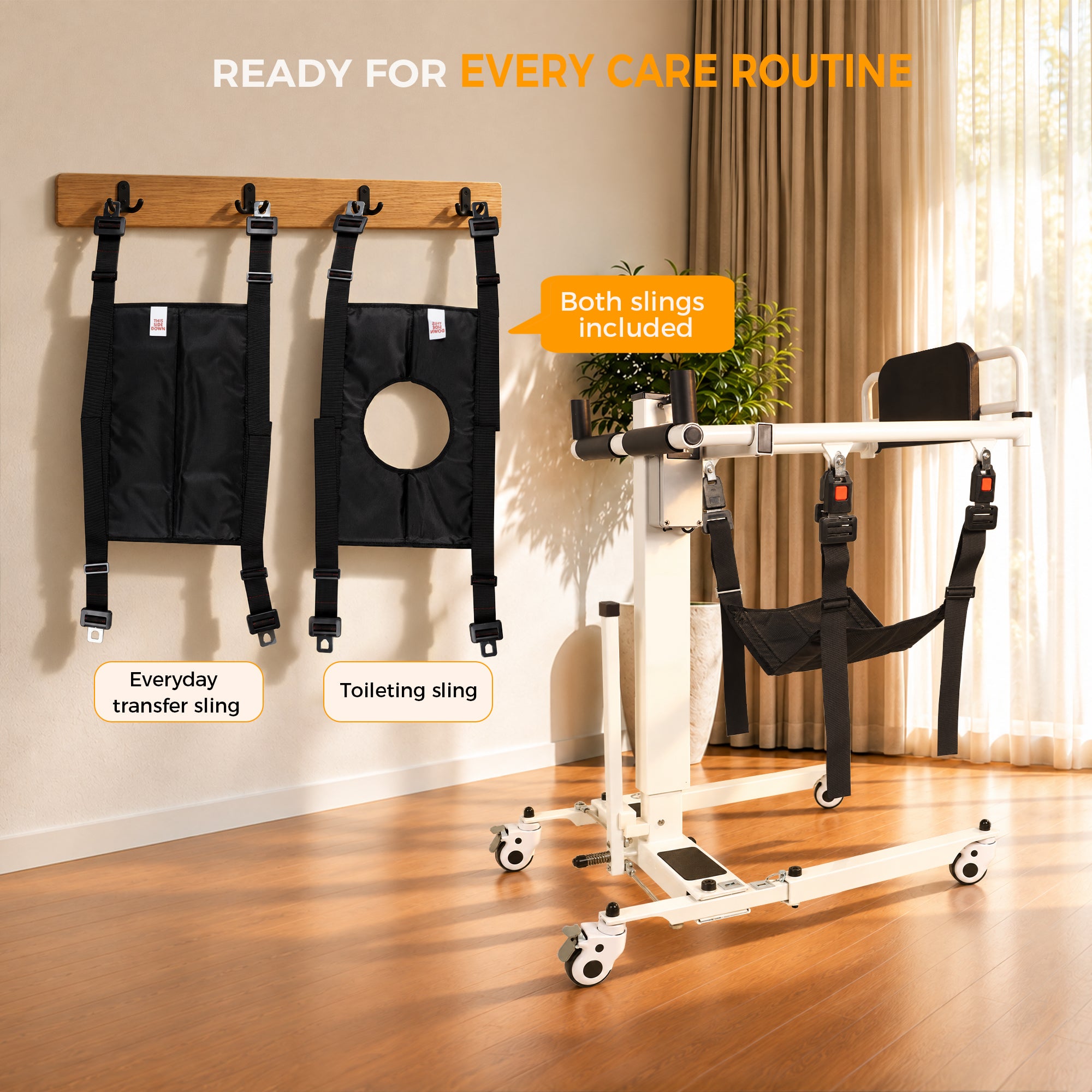 Electric Patient Lift Transfer Chair, Transport Device for Elderly Home Use, Disability Aid Product for Adults, Caregiver Supplies
