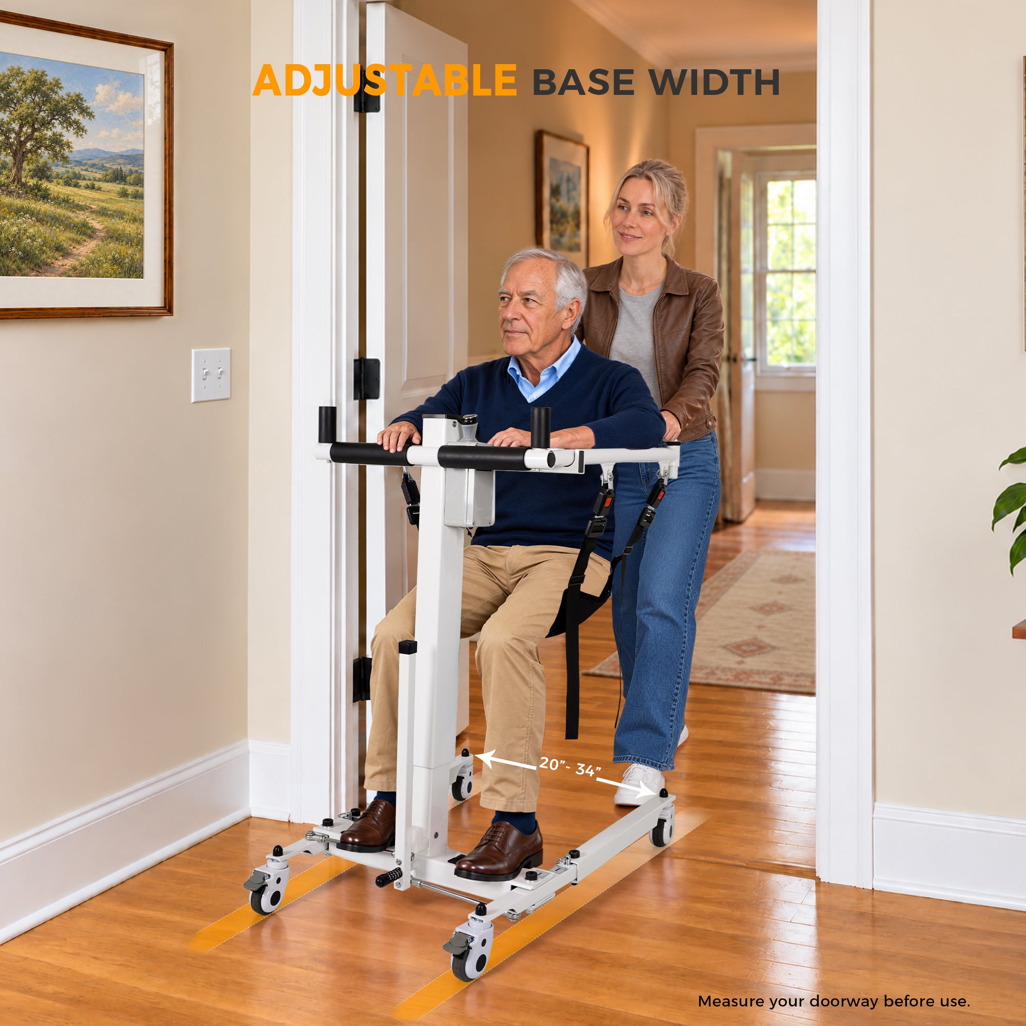 Electric Patient Lift Transfer Chair, Transport Device for Elderly Home Use, Disability Aid Product for Adults, Caregiver Supplies
