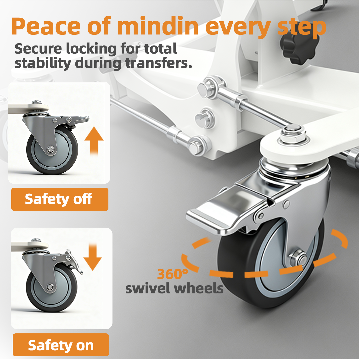 Portable Patient Lift - Compact Folding Full Body Powered Transfer Lifter for Home