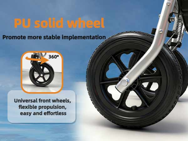 4-in-1 Rolling Shower Chair & Commode with Wheels, Folding Aluminum Toilet Chair for Elderly, Handbrakes & Padded Seat