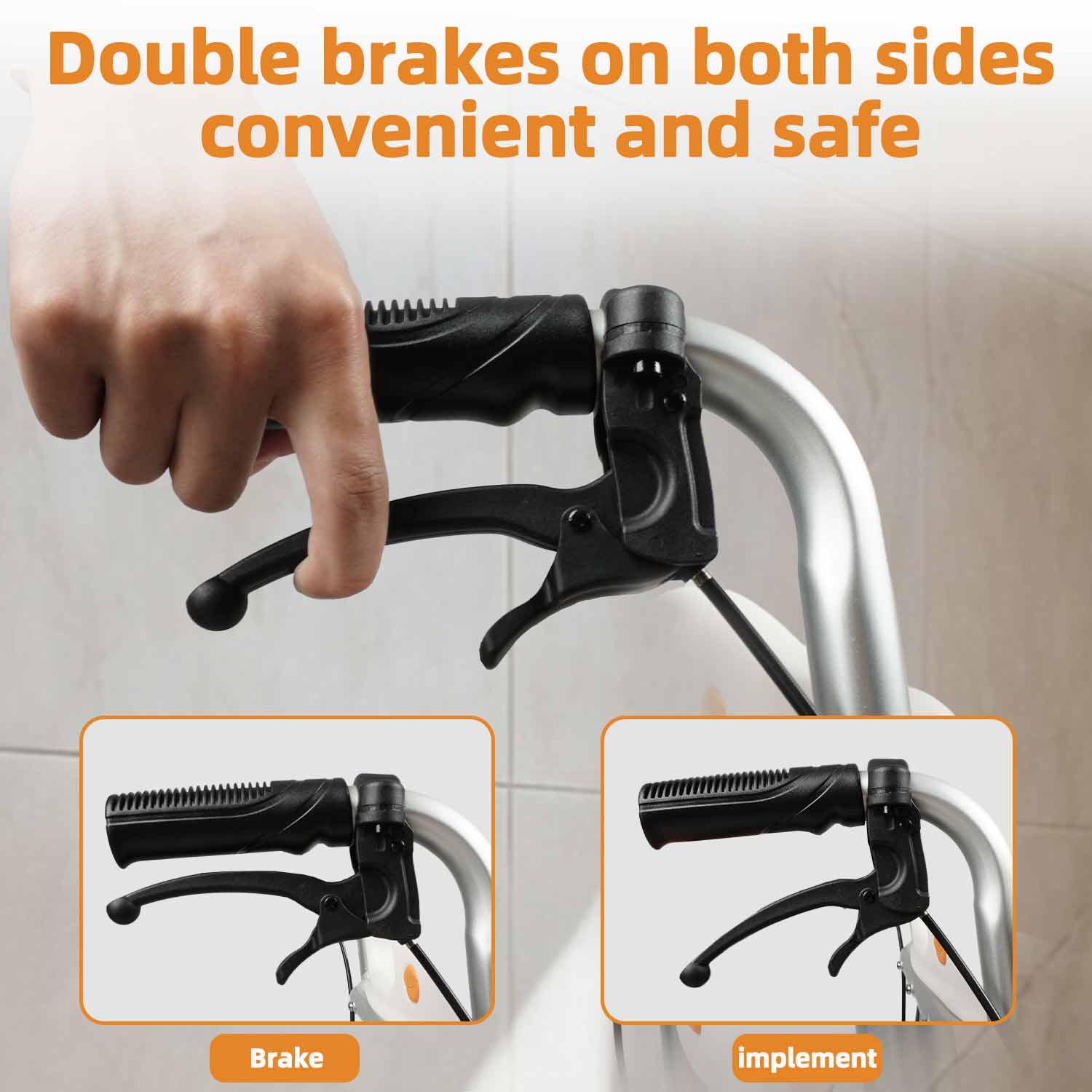 4-in-1 Rolling Shower Chair & Commode with Wheels, Folding Aluminum Toilet Chair for Elderly, Handbrakes & Padded Seat