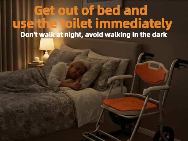 4-in-1 Rolling Shower Chair & Commode with Wheels, Folding Aluminum Toilet Chair for Elderly, Handbrakes & Padded Seat