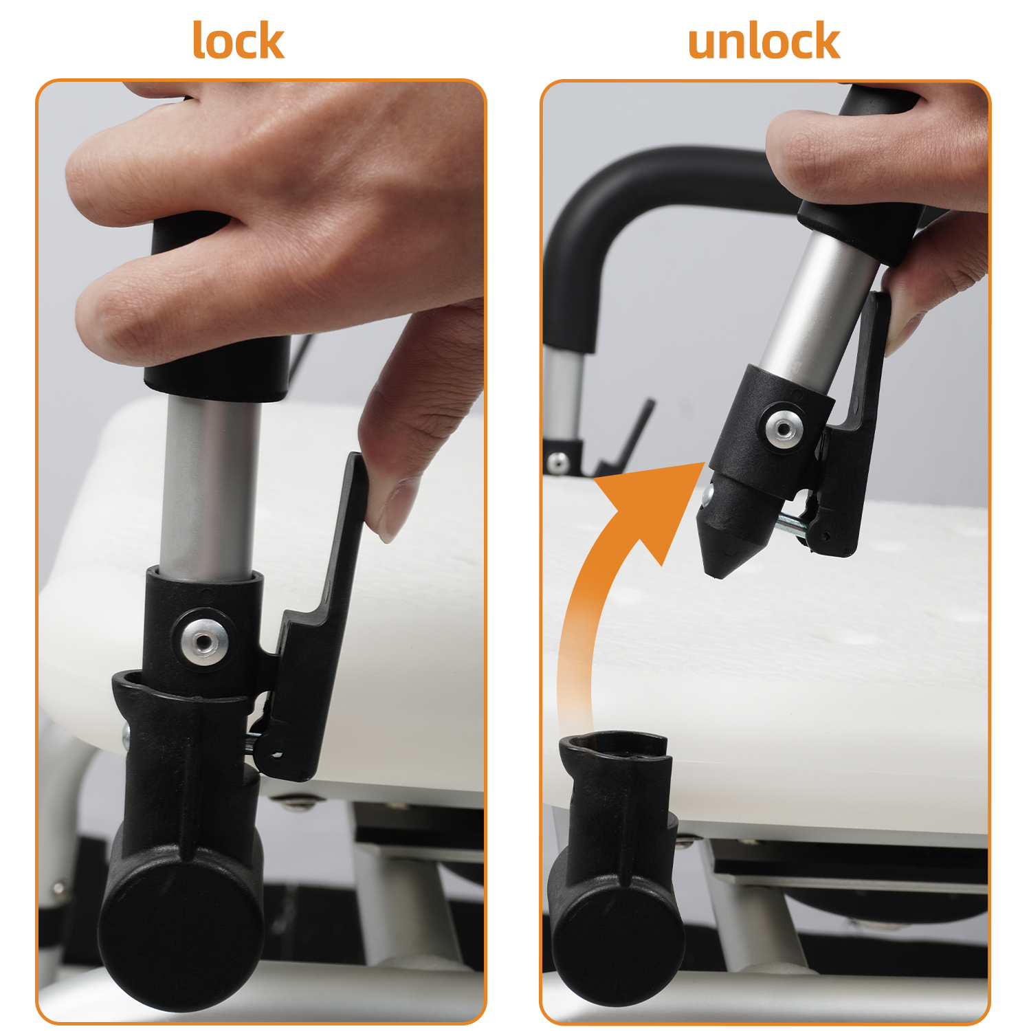 Shower Chair Seat with Padded Armrests and Back, Heavy Duty Shower Stool for Bathtub, Slip Resistant Shower Seat with Adjustable Height, Shower Bench for Inside Shower with 300 lb Capacity