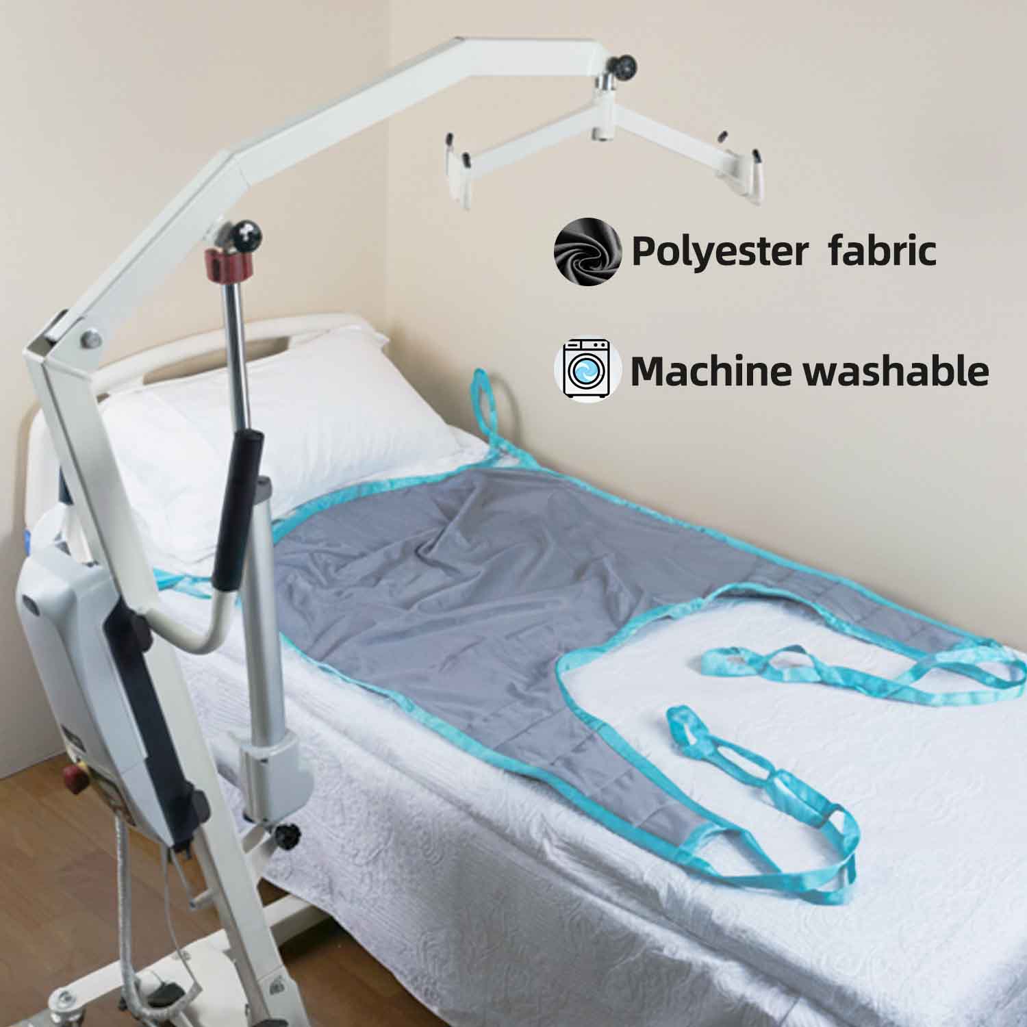 Patient Lift Sling with Head Support