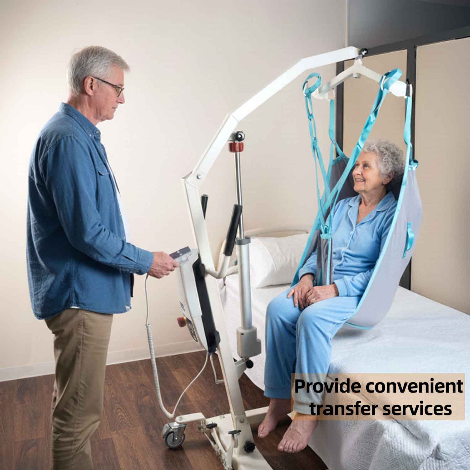 Patient Lift Sling with Head Support