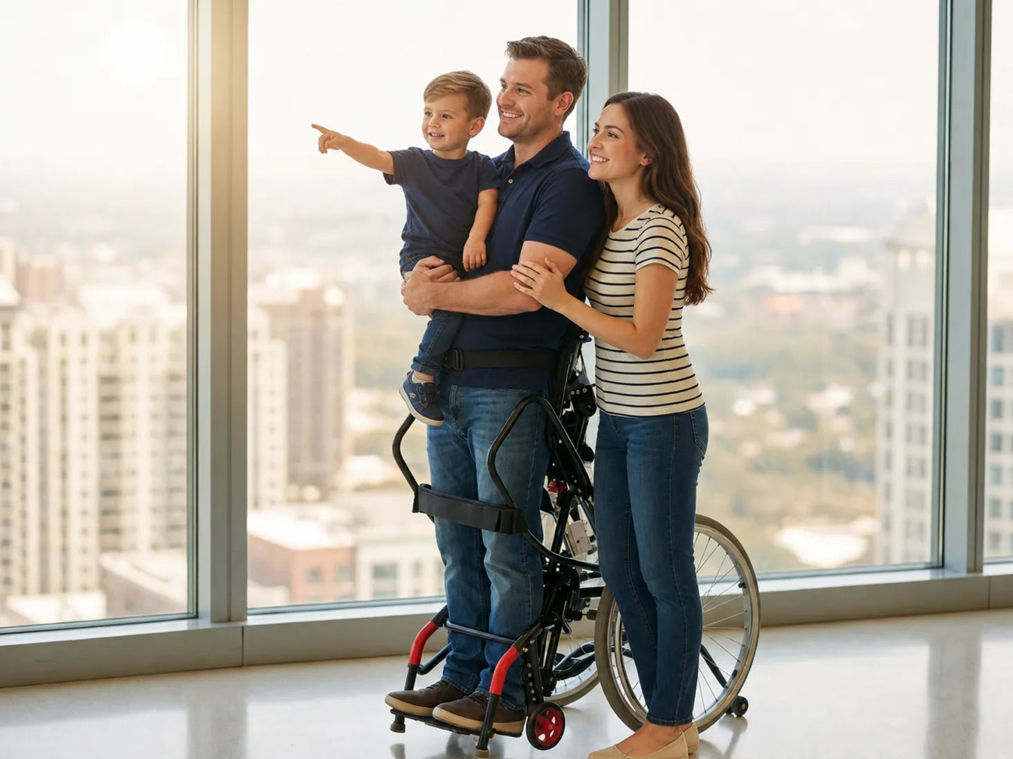 Manual Standing Wheelchair Transforming Mobility Multi-functional Handicapped Walker