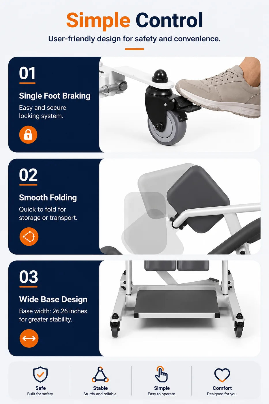 Sit to Stand Patient Lift for Handicapped - Stand Assist Lift Aid for Home Care Use